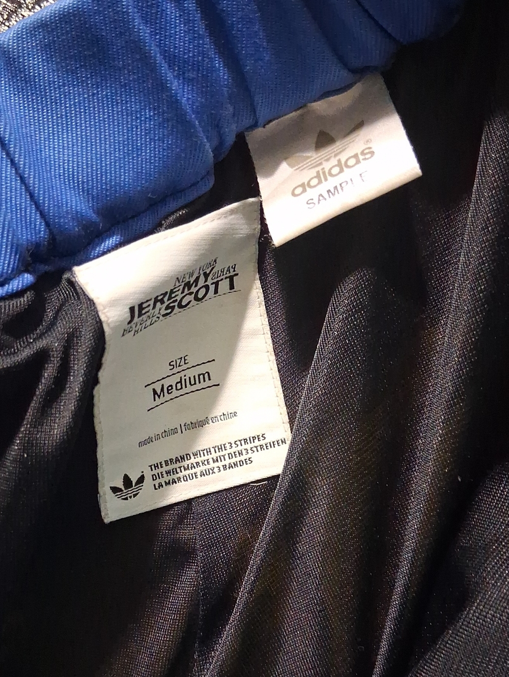 Adidas Jeremy Scott Totem Pants Logo Track Pants - Black, Yellow, Blue, Green - Picture 3 of 4
